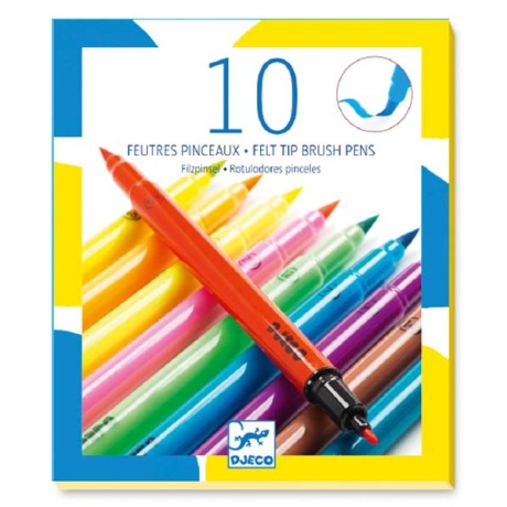 10 viltpintslit - popid värvid