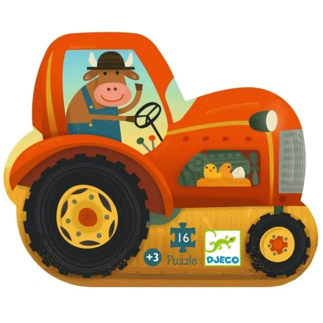 Silhouette puzzles - The tractor - 16 pcs