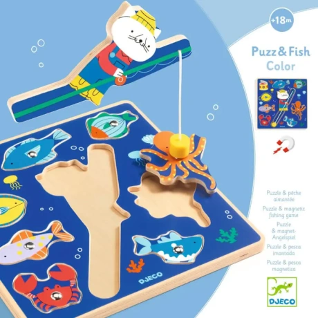 Wooden puzzle - Puzz & Fish - Color