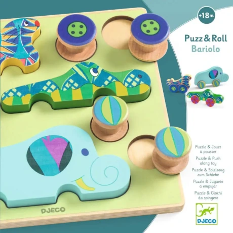 Wooden puzzle - Puzz & Roll - Bariolo