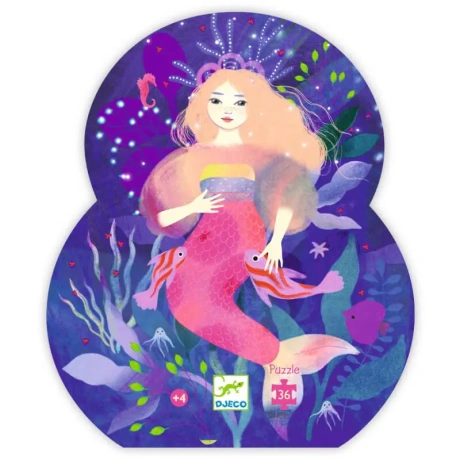 Silhouette puzzles - Ella, the mermaid - 36 pcs