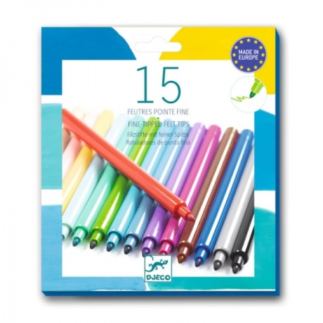 Colours - 15 Felt brush pens - Pacific