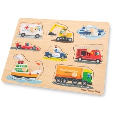 Peg Puzzle - Vehicles - 8 pcs