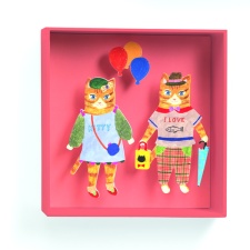 Wall picture to hang - Cats balloon