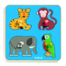 Large Buttons Puzzle - Family Jungle