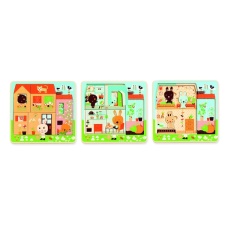 3 Layers Wooden Puzzle - Rabbit cottage