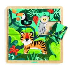 Educational wooden puzzle - Jungle