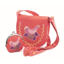 Charms - Embroidered bird bag and purse