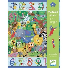 Giant puzzles - 1 to 10 Jungle - 54 pcs