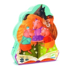 Silhouette puzzle - The 3 little pigs - 24 pcs