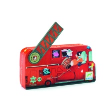 Silhouette puzzle - 16pcs - The fire truck - 16pcs