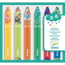 Colours - 6 multicoloured crayons