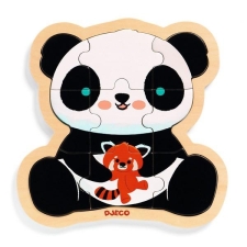 Puzzlo Panda - 9 osa - puidust psule
