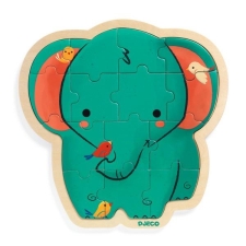 Wooden puzzle - Puzzlo Elephant - 14 pcs