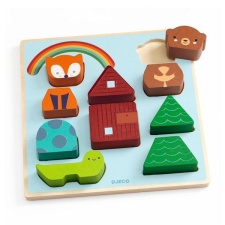 Wooden puzzle - Puzz & Match - Rainbow